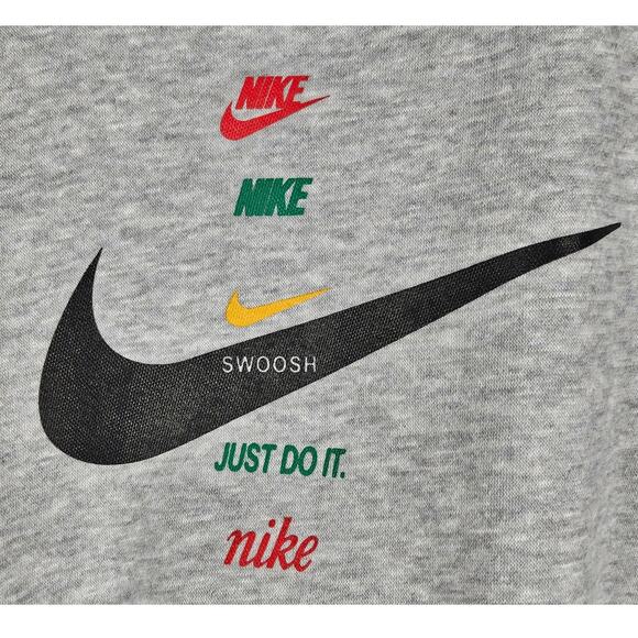 NIKE TODDLER BOYS STYLE ESSENTIALS SWOOSH JUST DO IT GRAY HOODIE SIZE 1-2 YEARS - Picture 5 of 7